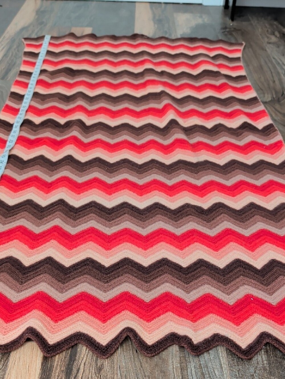 NEW Handmade Chevron Crochet Afghan Throw Blanket